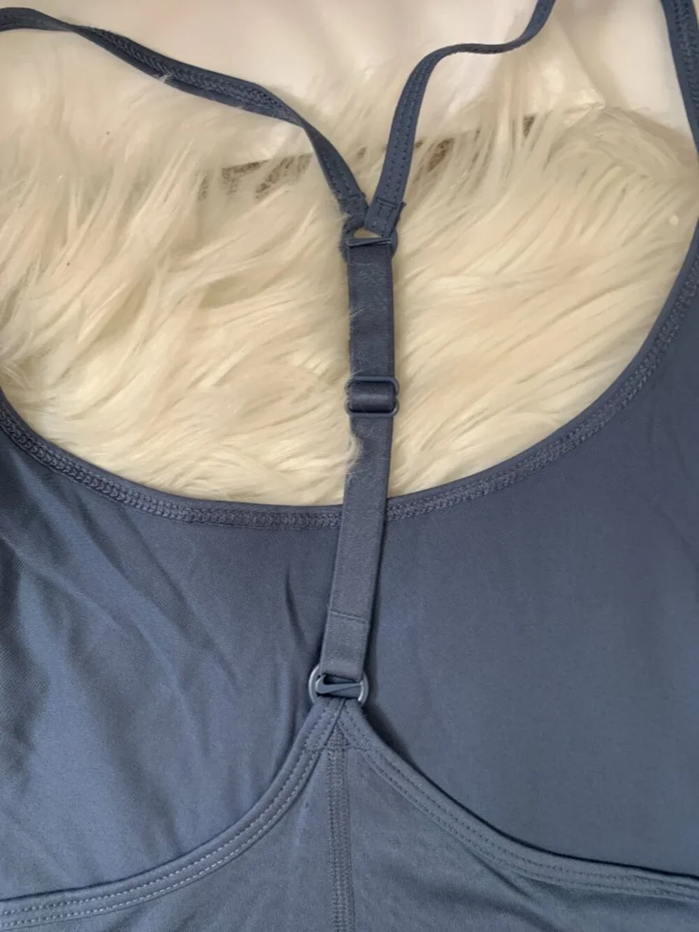 NIKE ONE Dri-Fit Training Elastika Tank Top in Dusty Blue Sz LARGE
